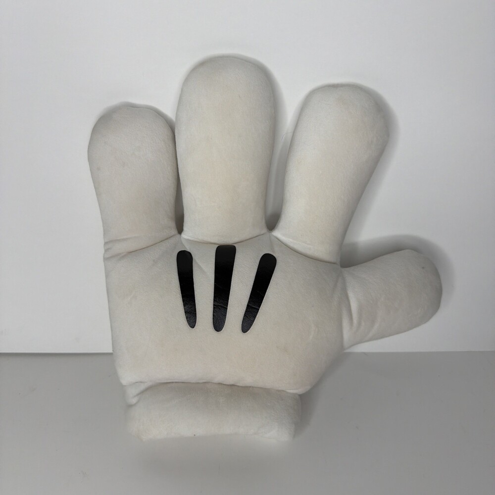 Disney Mickey Mouse Glove Hand Plush Pillow White Stuffed Cushion